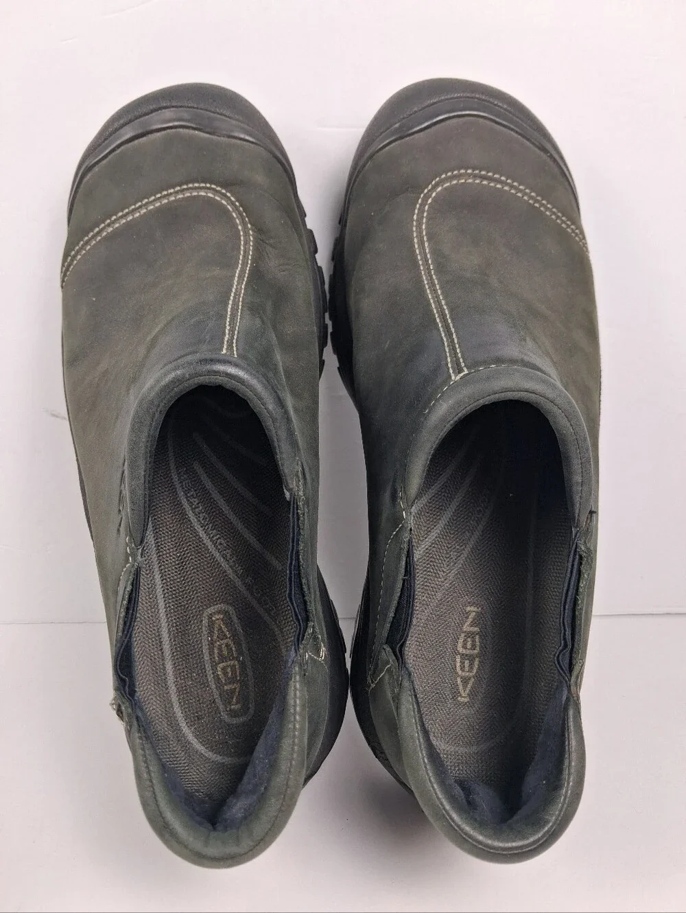 KEEN Ashland Shoes Clogs Mens 11 Black Leather Casual Slip On Comfort Gorpcore